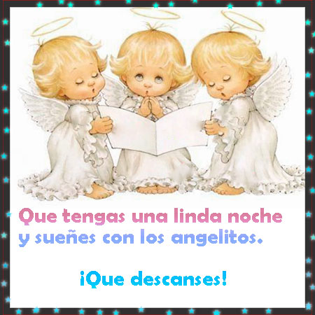 Tres angelitos leyendo un libro y frase