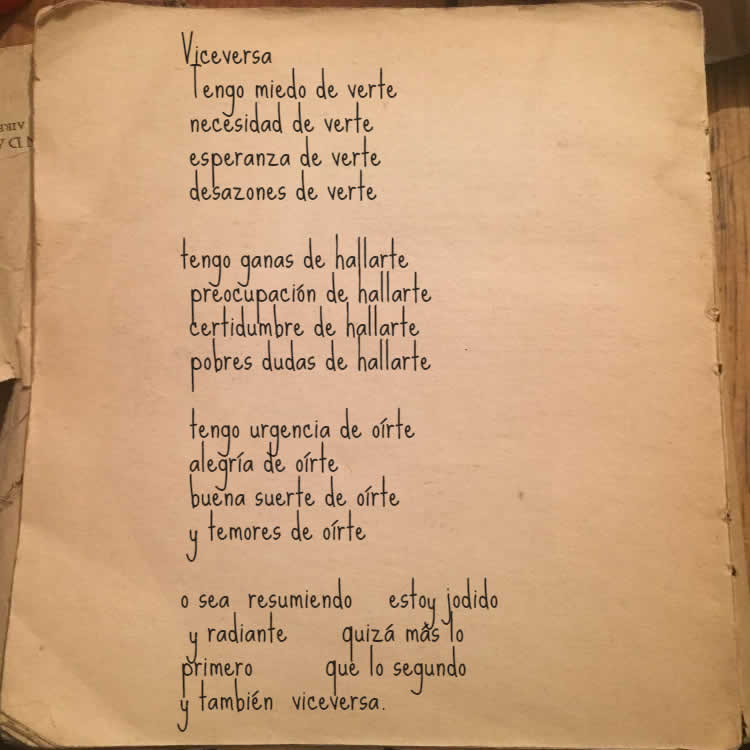 Fondo de libro de poemas de Mario Benedetti